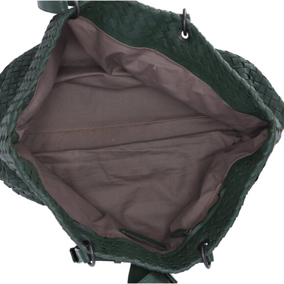 BOTTEGA VENETA Capri Tote Bag Dark Green Leather - Picture 8 of 9